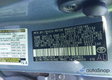 2005 Toyota Matrix Xr from USA, damaged, VIN 2T1KR32E95C370658